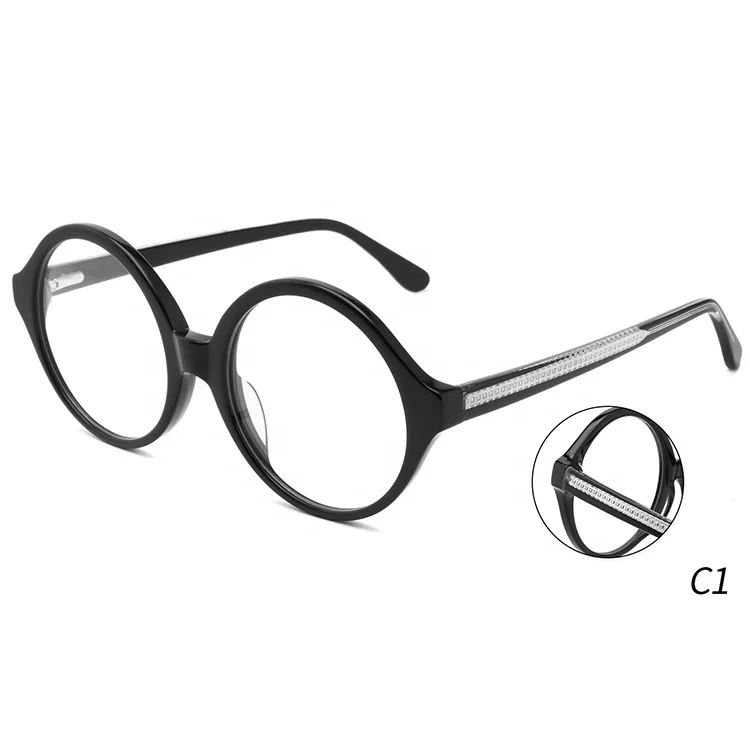 

Vintage Round Frame Acetate Anti Blue Light Computer Eyeglasses