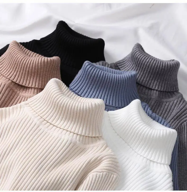 

Coldker 2021 new spring Custom turtle high neck jumper lady women winter knitted turtleneck clothes pullover knit sweater, As shown