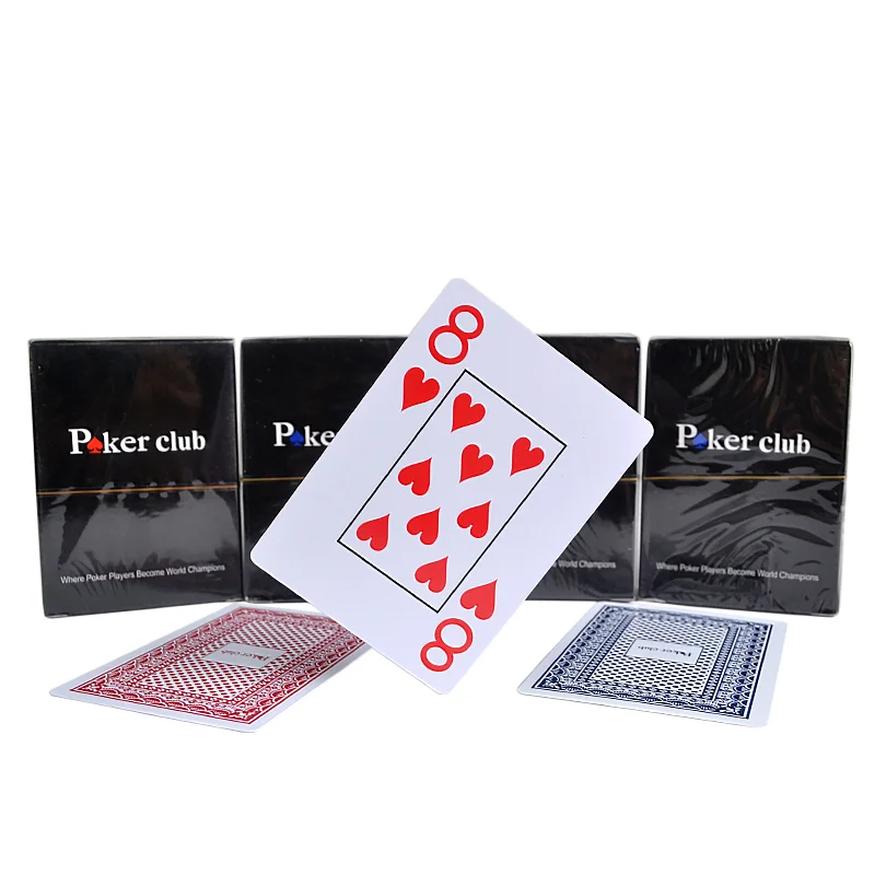 

100% Plastic PVC Playing Cards Game poker cards Waterproof and dull Polish Poker Club Casino Board Games, Red/blue