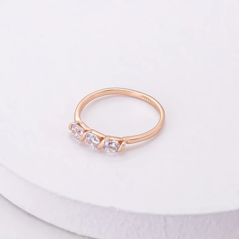 

YR10031 Italina Factory Fashion Delicate Copper Rose Gold Plated Cubic Zirconia Jewelry Ring Women With Low Price