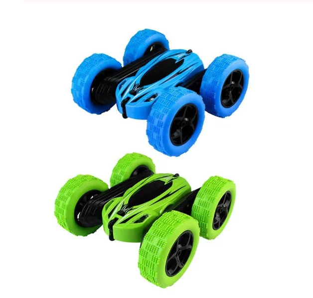 

HOT Sale JJRC D828 C2 Stunt Car High Speed Double Sided Rotating Tumbling 1:24 RC Car Flashing 3D Flip Toys for Children, Blue green red