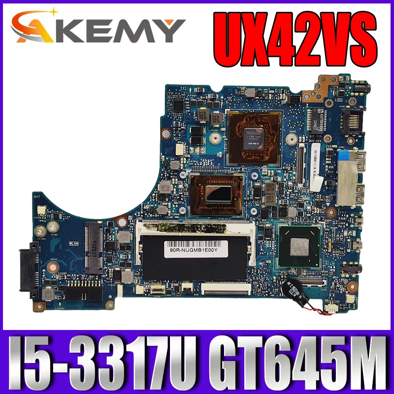 

Akemy UX42VS Laptop motherboard for ASUS UX42VS UX42V original mainboard 2GB-RAM I5-3317U GT645M