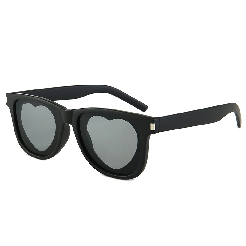 

2019 lovely heart frame shade sunglasses young women personality custom own brand logo