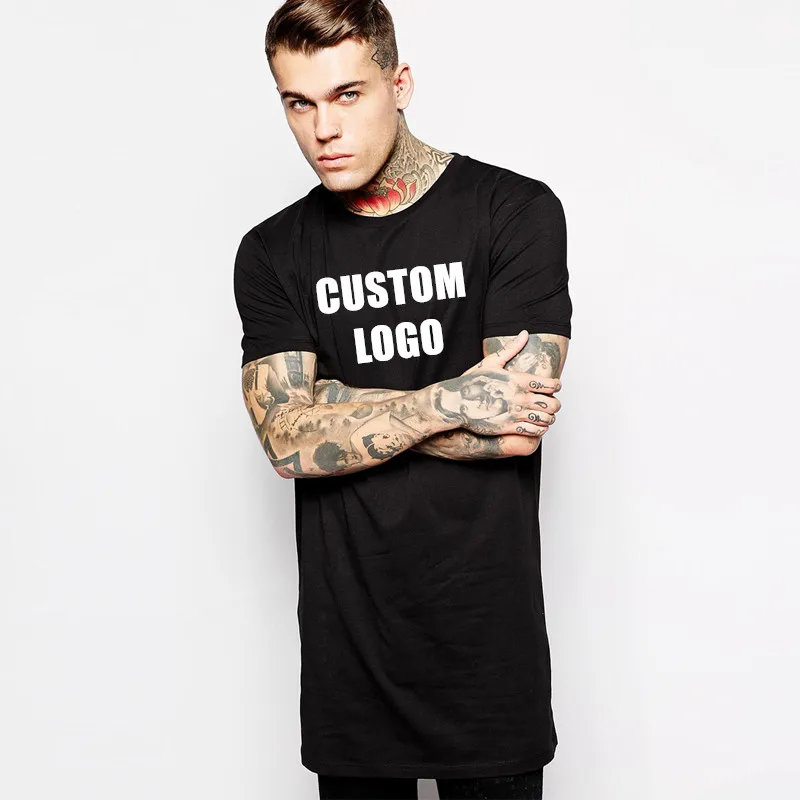 

2021 Hip Hop Longline T Shirts Oversized Tee Longline T-Shirts for Men, Multi