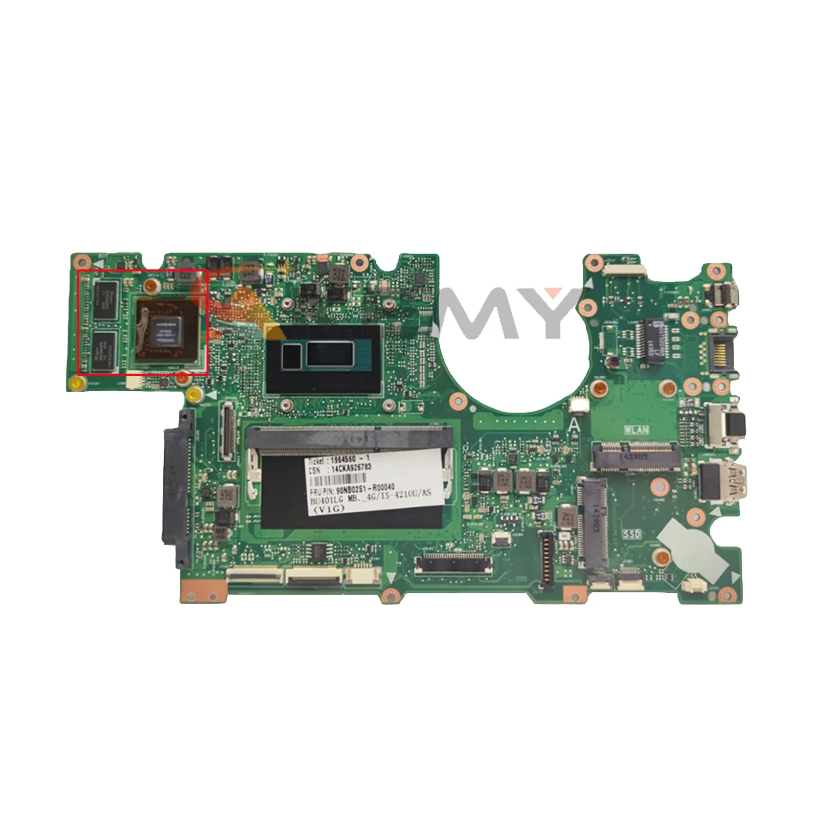 

BU401LAV Mainboard w/ I3 I5 I7 4th Gen CPU 4GB RAM for ASUS Notebook mainboard BU401L BU401LA BU401LG motherboard