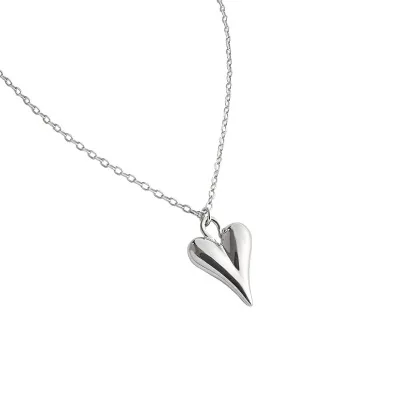 

Delicate Heart Pendant Necklace 925 Sterling Silver Necklace, As picture