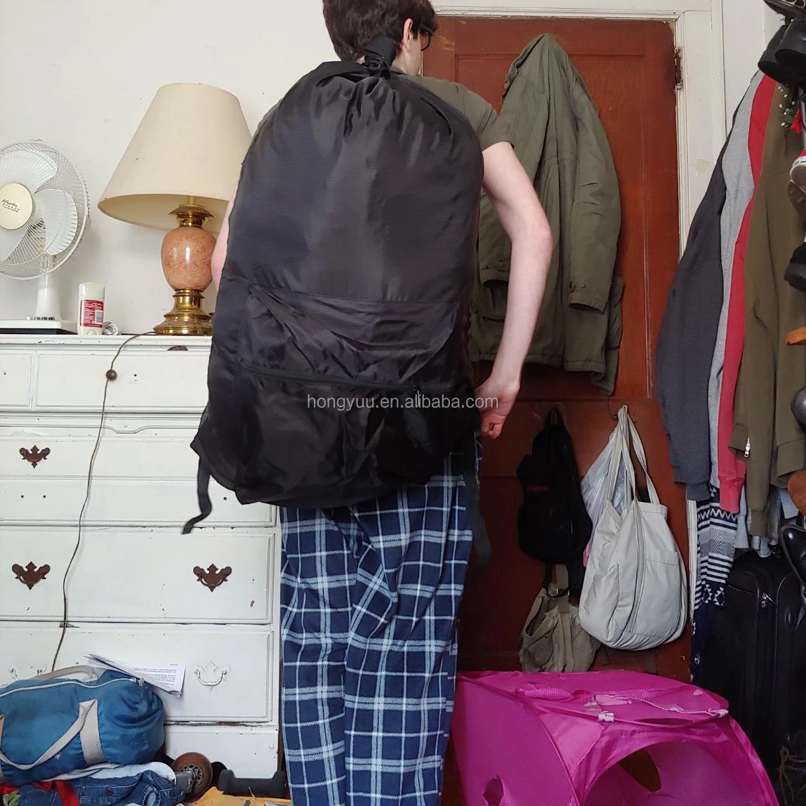 Custom Laundry Bag Backpack,Heavy Duty Laundry Bag With Shoulder Strap