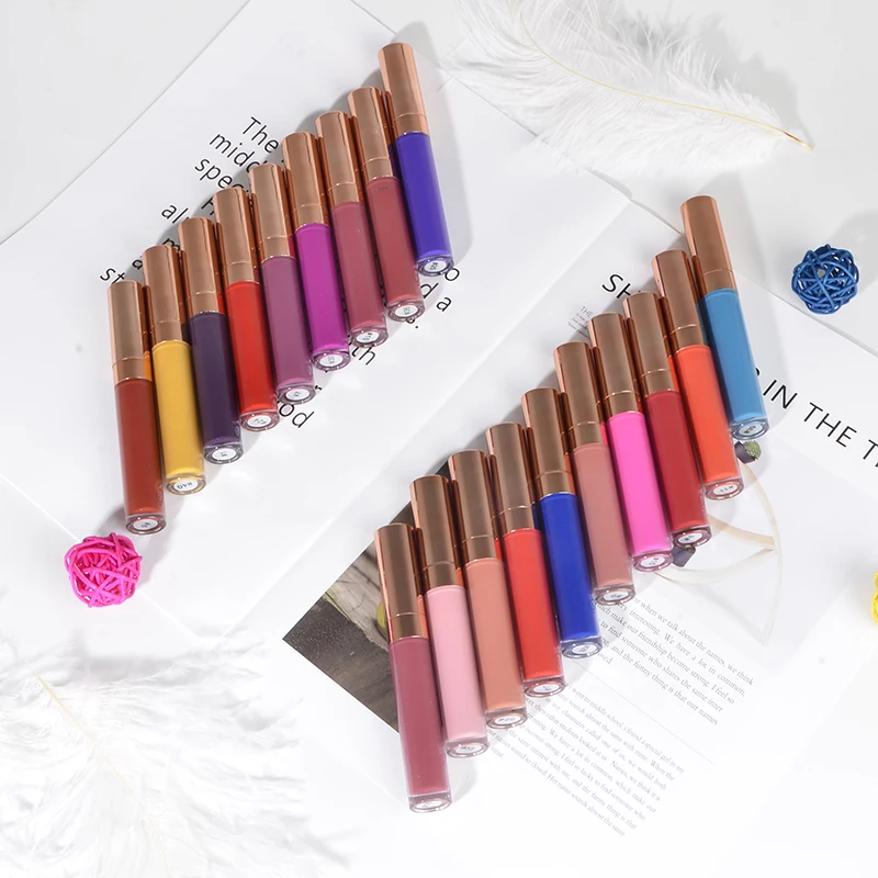 

Cosmetic Vendor Colorful Waterproof Vegan Liquid Matte Lipstick Private Label