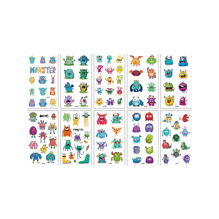 

New design Children's fashion popular high quality Children's Face Paste Waterproof Party Tattoo Sticker