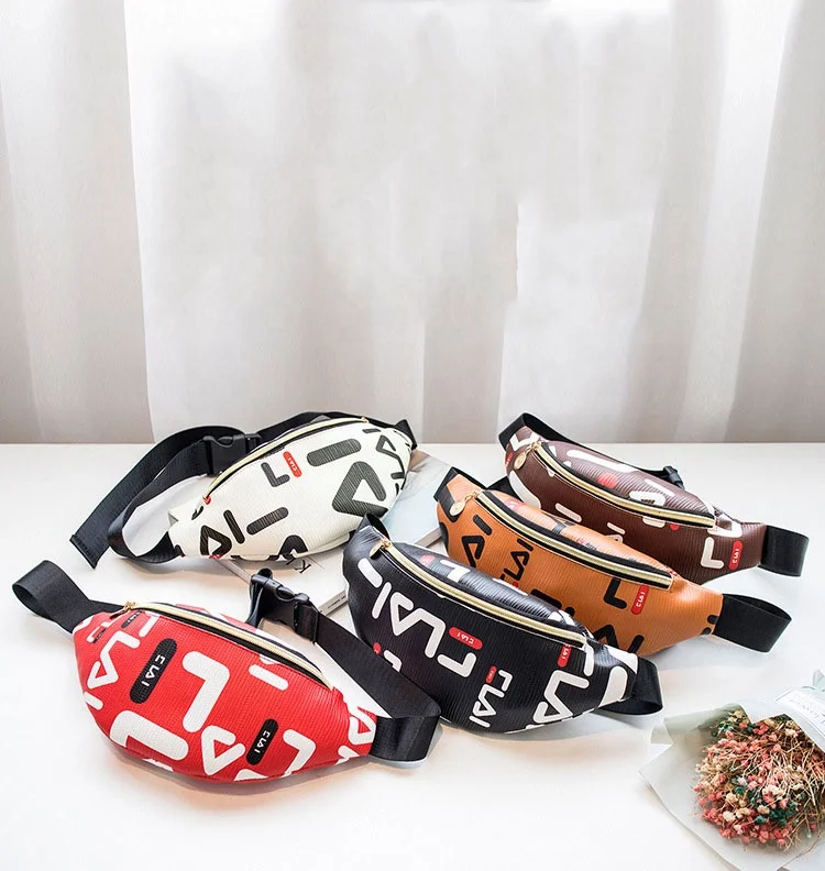 

High quality Korean fashion graffiti waterproof waist bag women fanny pack