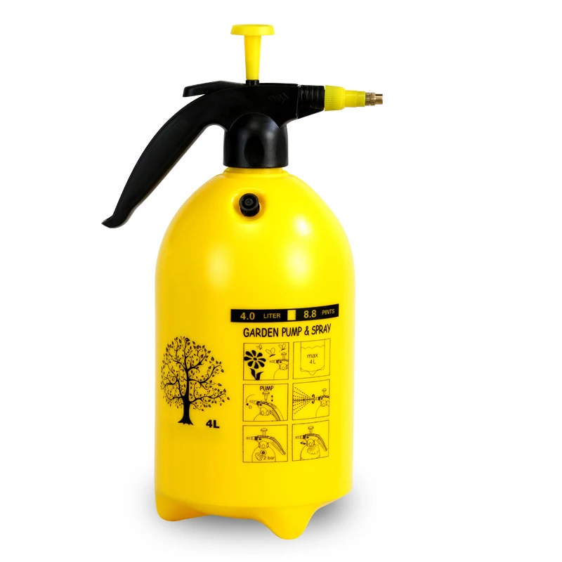 

MULTI PURPOSE MISTING Easy Adjust Handheld Pressurized Pump high pressure Plant Water Garden Sprayer, White yellow