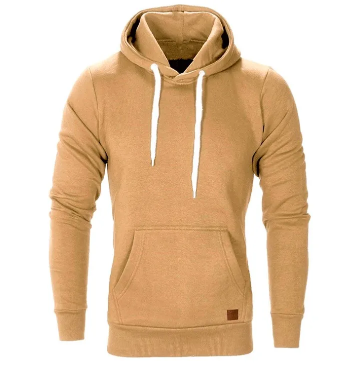 

New men's solid-color outdoor sports casual velvet sweaters Hoodie Black High Quality Oem Custom Plain Embroidery Sweatshirt