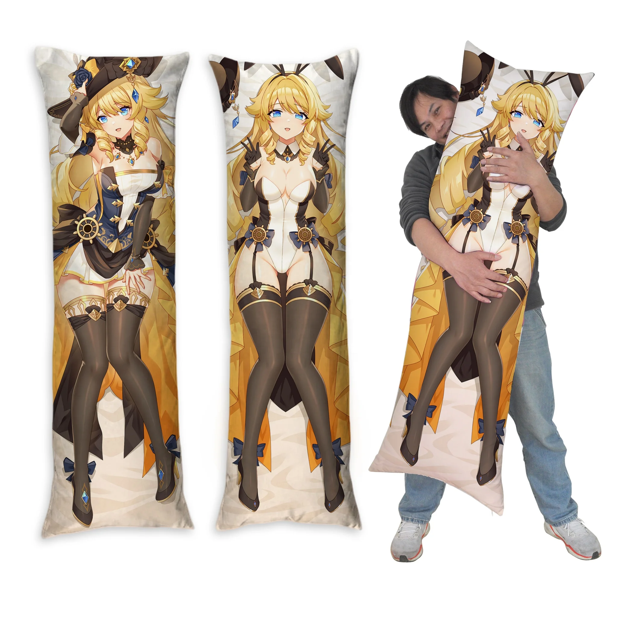 Wholesale Custom Body Pillow Case High Resolution Sublimation Print Anime Dakimakura Supplier for Anime Shops and Events