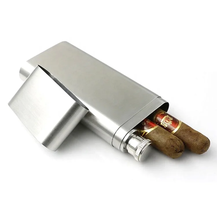 

Yongxin Wholesale Metal Stainless Steel Leather Cigar Humidor Tube Case Holder