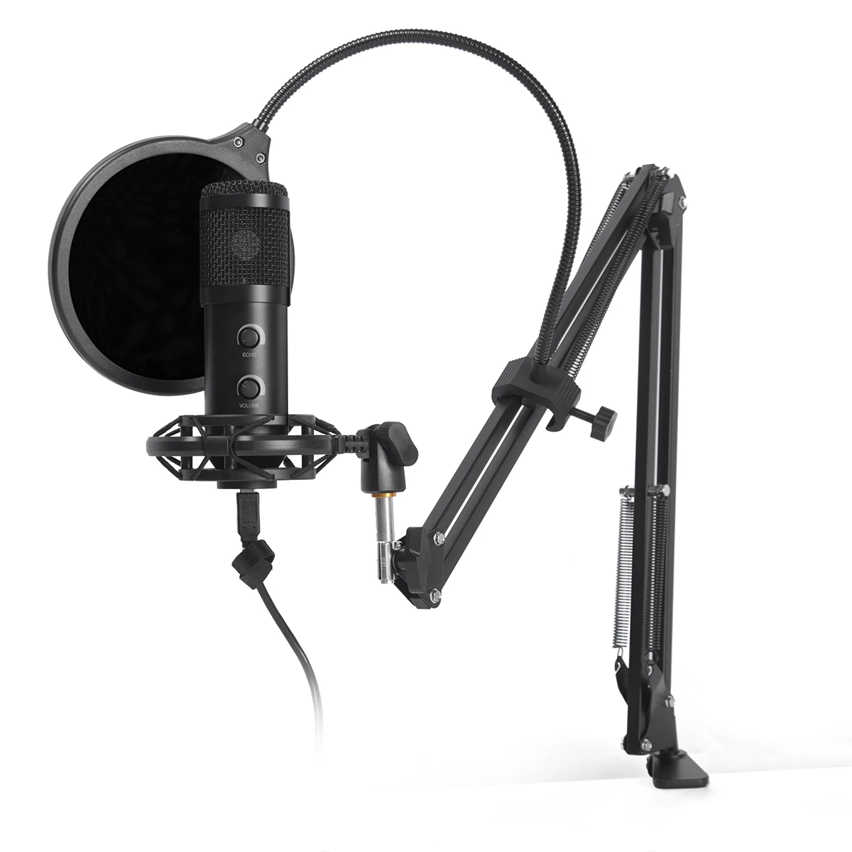 

OEM Factory mic for pc microphone with stand and pop filter microfono profesional condenser microphone studio recording