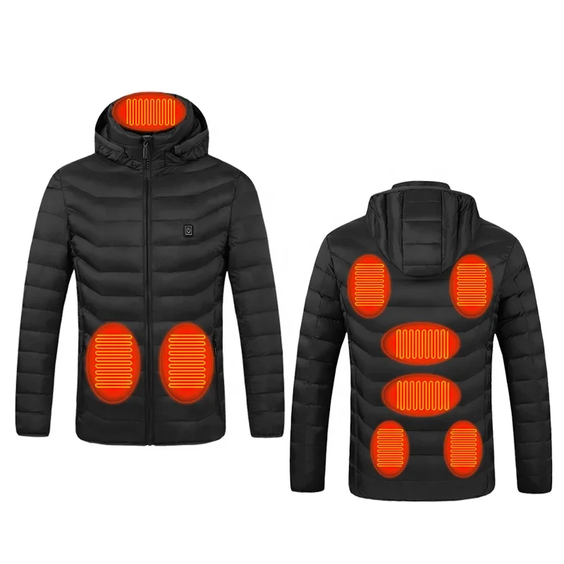 

9 Areas Heated Jackets USB Men's Women's Winter Outdoor Electric Heating Jackets Warm Sports Thermal Coat Clothing Heatable Vest