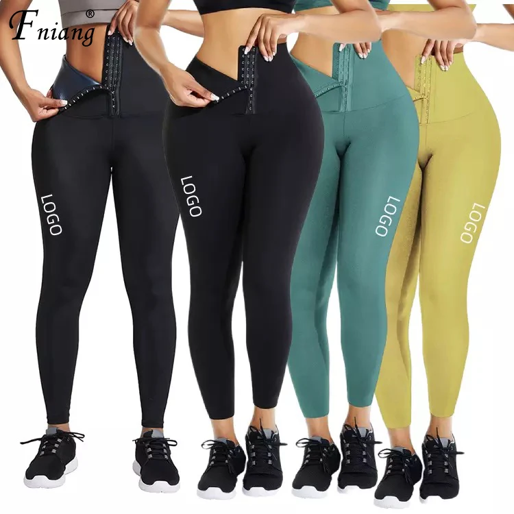 

Wholesale high waist abdomen lift buttock new peach buttock girdle waist row button body fitness yoga pants female body beauty