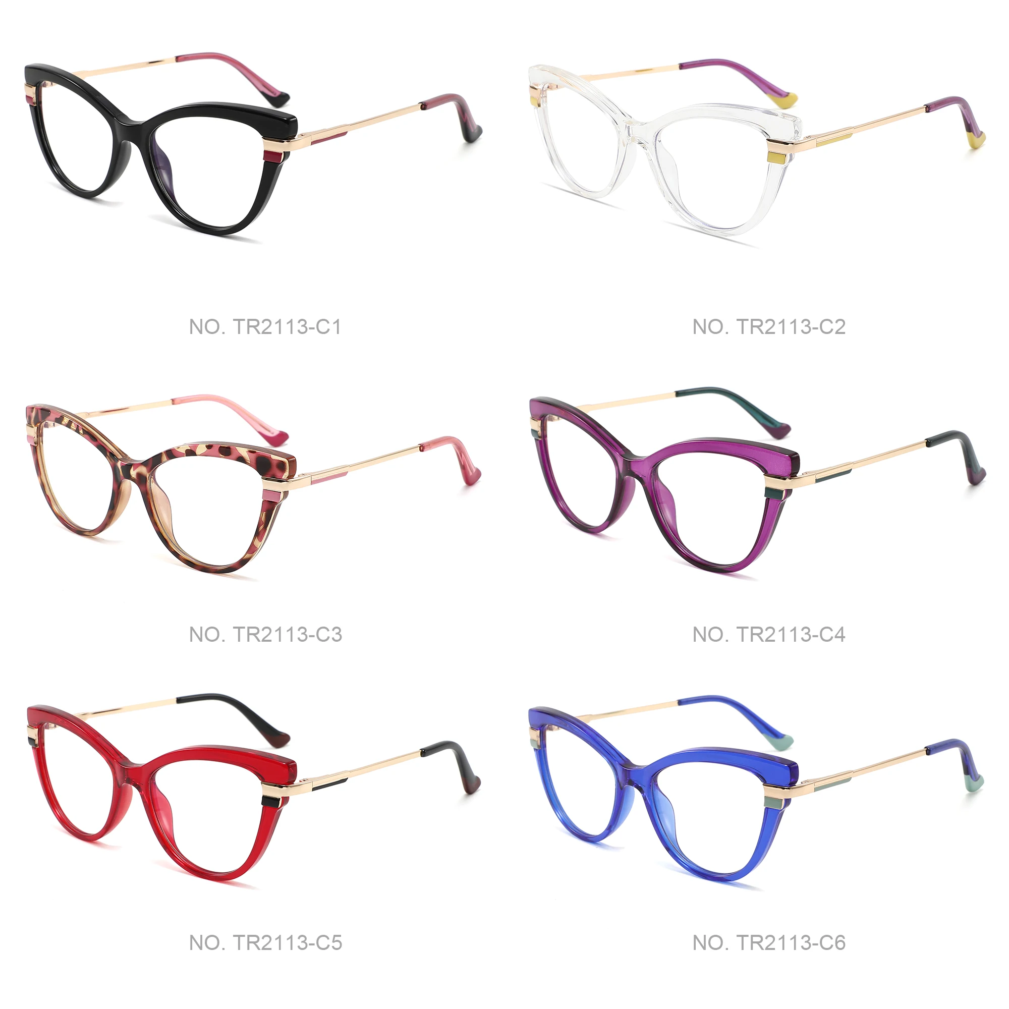 

CONCHEN New Trend Fashion Female Anti Blue Light Computer Optical Frame Latest Design Prescription Eyewear