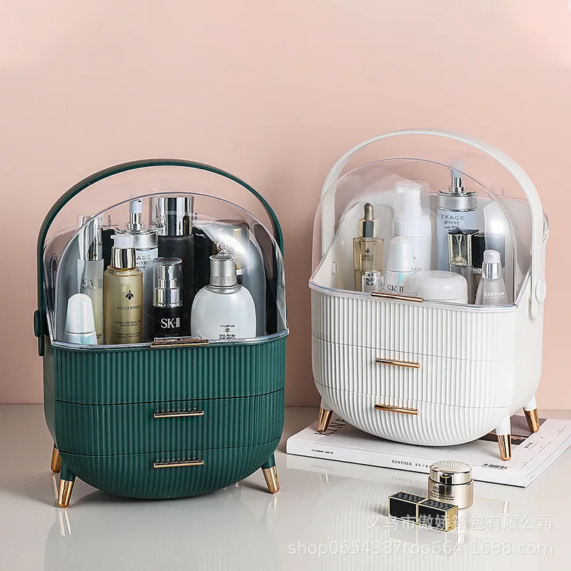 

Light Luxury Modern Simplicity Handle Plastic Personality Makeup Storage Organizer Holder Organizer With Pen Holder Brush