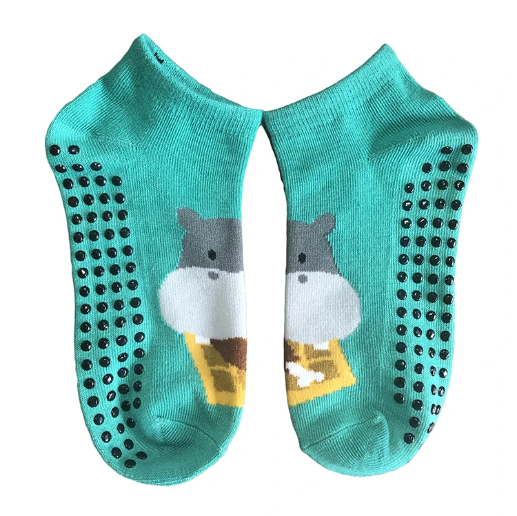 

Grip Socks Yoga Pilates Women Fashion Playground Jump Trampoline Socks With Hippo, Customize all can make