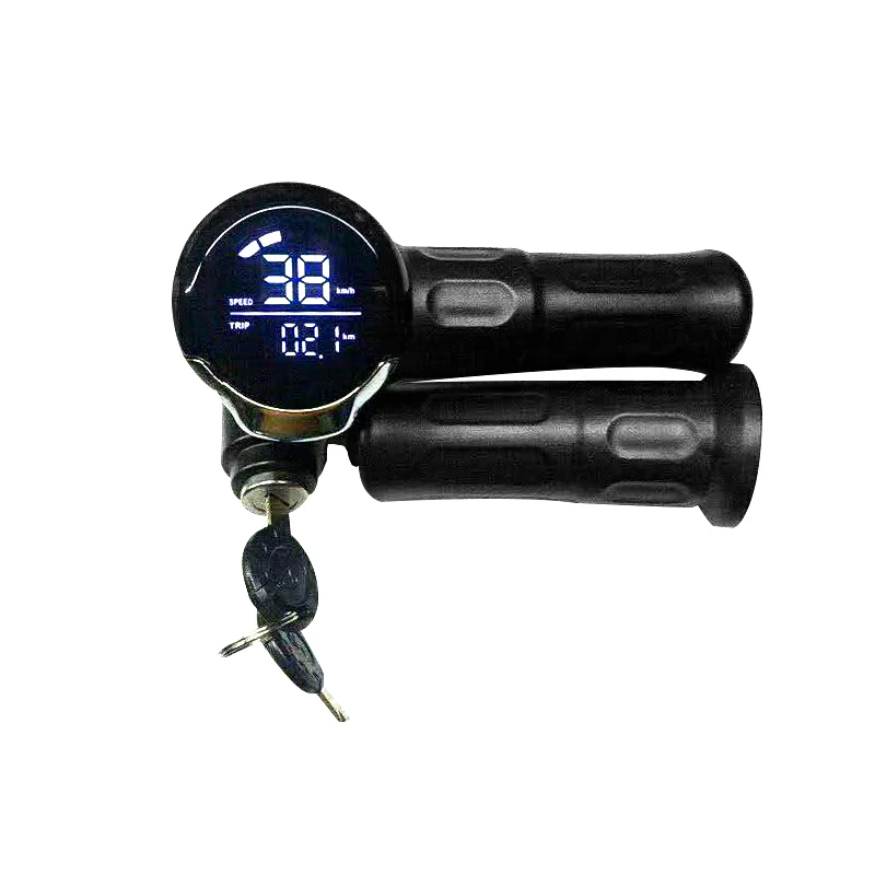 

electric display screen ebike twist throttle with meter throttle for electric scooter bike bicycle kit, Balck or customized