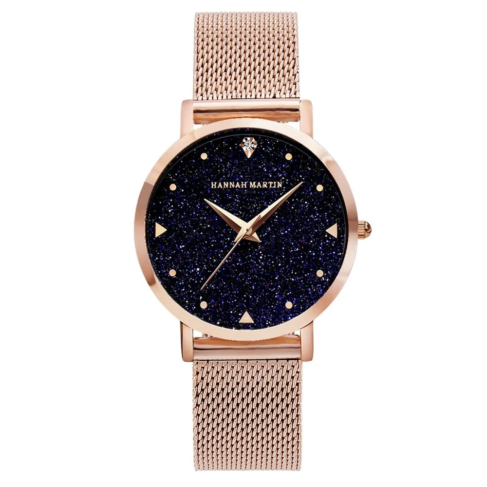 

Hannah Martin XK36 Watch Luxury Stainless Steel Starry Sky Watch Woman Fashion Diamond Elegant Dress Bracelet Relogio Feminino, 7-color