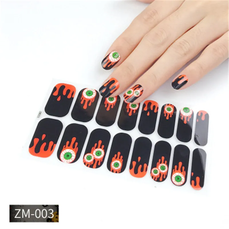 

women new Nail stickers fashion hot sale fingernail Halloween piece, Colorful