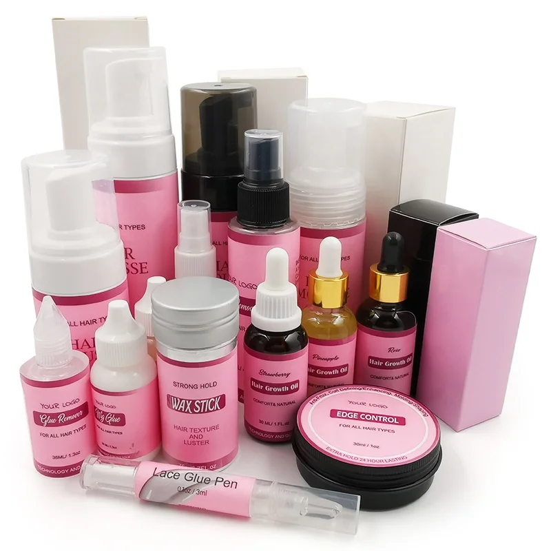 

Lace Install Kit include Lace Glue and Remover Hair mouse Edge control Wax stick wig installation set