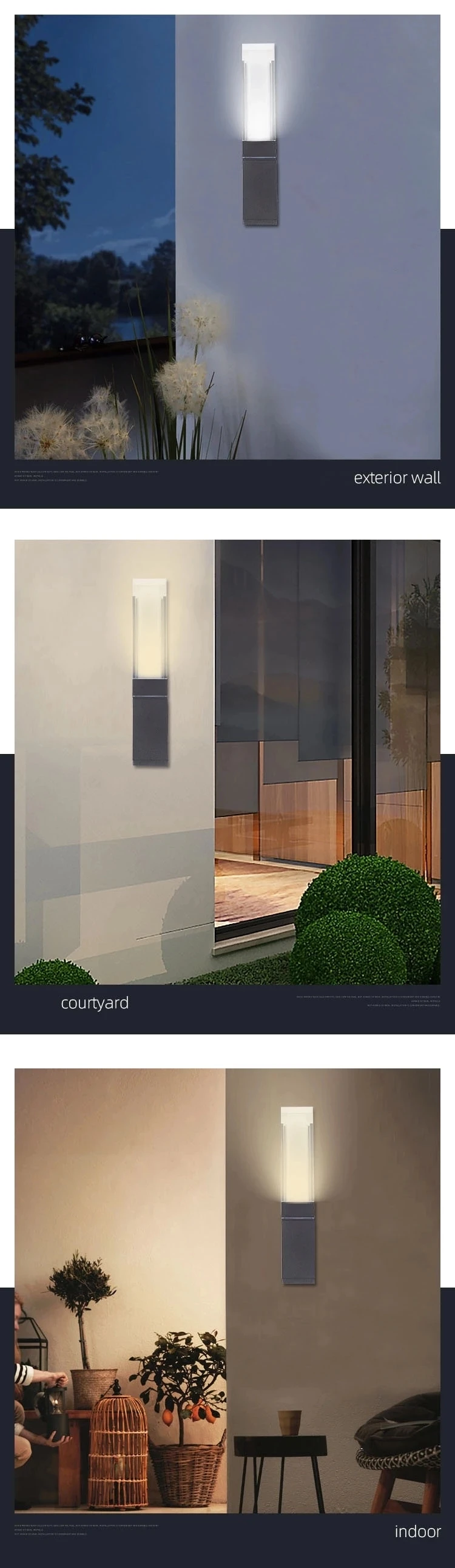 Hot Selling Modern Creative Wall Lamps Outdoor LED with IR Sensor