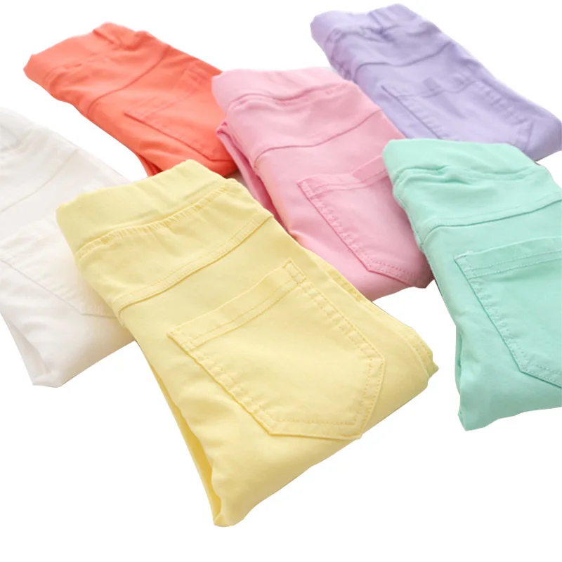 

high quality Kids tights girls cotton candy pant Cotton candy children tight colorful jean style leggings, 7 colors