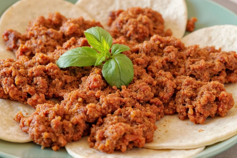 Birria seasoning being sprinkled onto freshly made tortillas