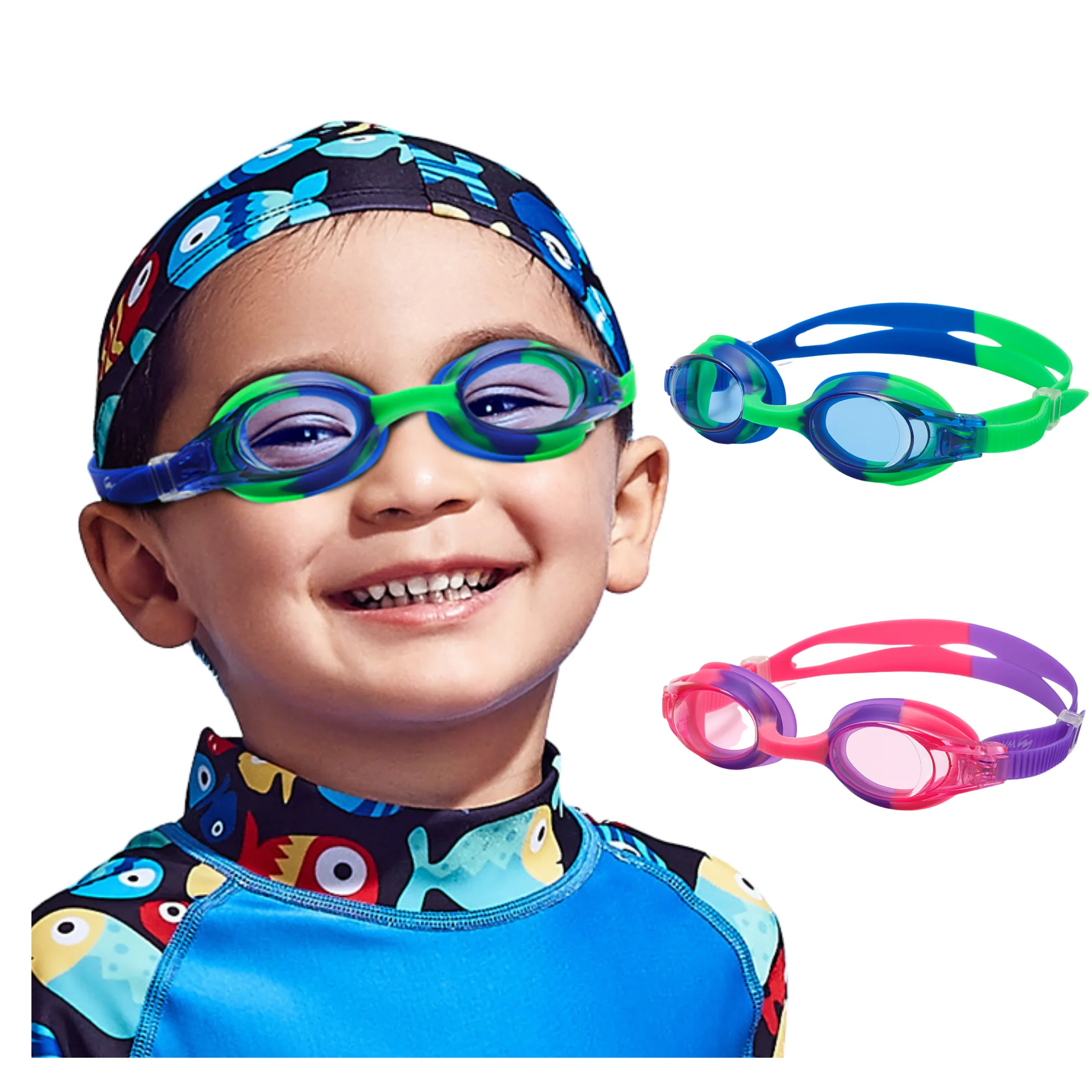 

Wave Swimming Goggles For Kids High Definition Diving Glasses silicone Waterproof Swim Goggles
