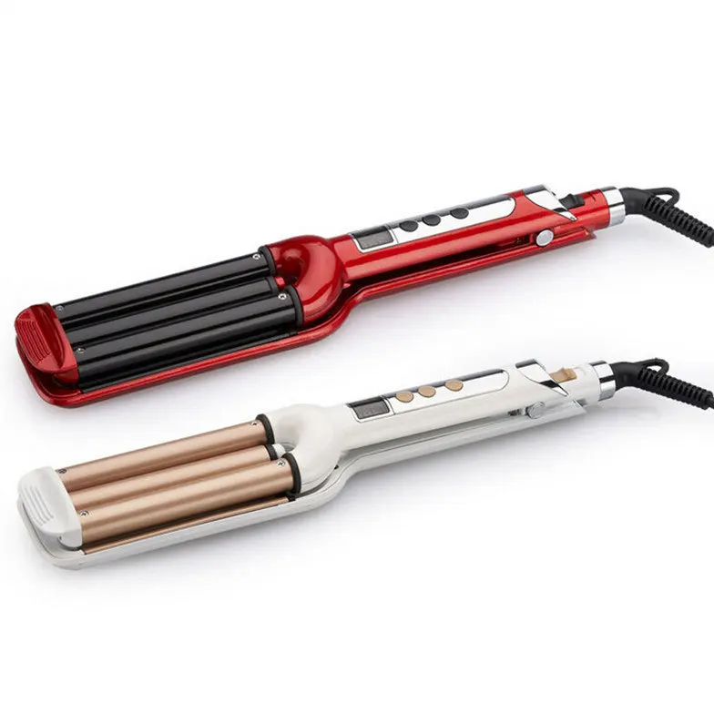 

SH8039 Wave Artist Long Hair Deep Waves Generation II Jumbo 3 Barrel Hair Waver Hair Curler, White, red