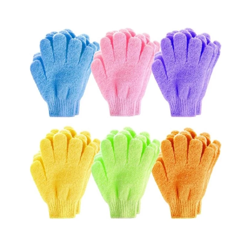 

Wholesale Body Scrubber Nylon Bath Glove Custom Mitt Shower Exfoliating Gloves