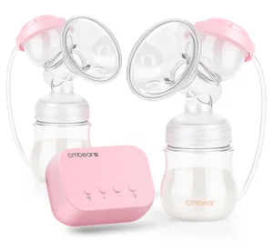 Low price Double Breast pump with two bottles Electric type hot sell