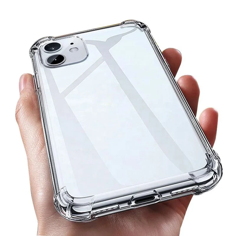 

Luxury Transparent Clear TPU Shockproof Impact Phone Case Back Cover For iPhone 13 12 Pro Max 11 X Xr Xs Max 12 8 7 6s Plus