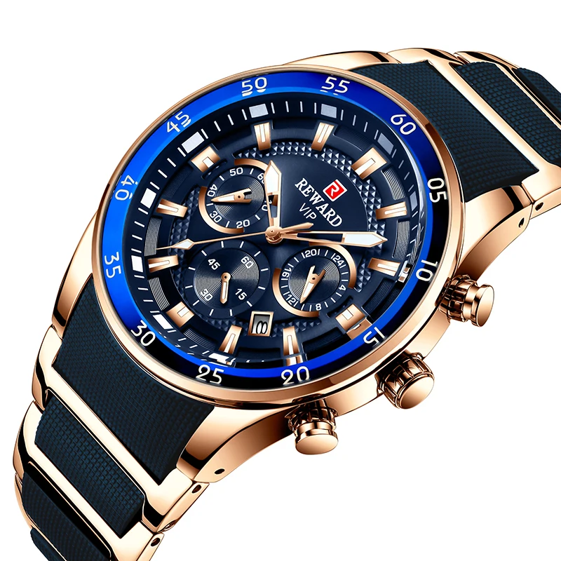 

Hot Sale Reward Luxury Men Watch Factory Wholesale Stainless Steel Watches For Man Superior Fashion Alarm Chronograph Watch