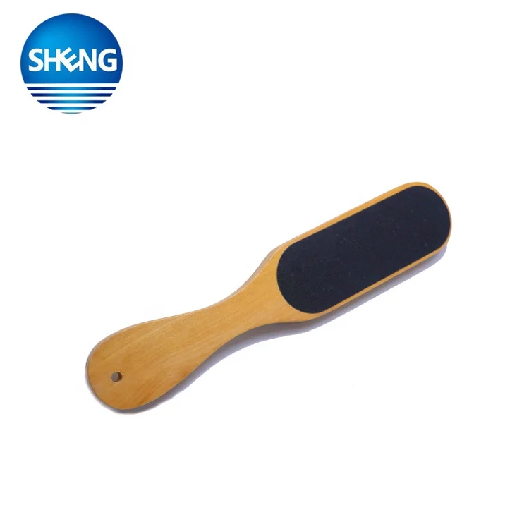 Professional Wooden Pedicure Sandpaper Scrubber Foot File For Callus