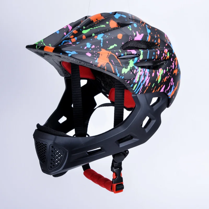 

Girls & Boys Sport MTB Bicycle Helmets Safety Protection Detachable Full Face Balance Bike Helmets for Kids