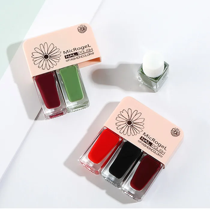 

3 in 1 Non Toxic nail polish set colors water based with nail art sticker for kids and teens