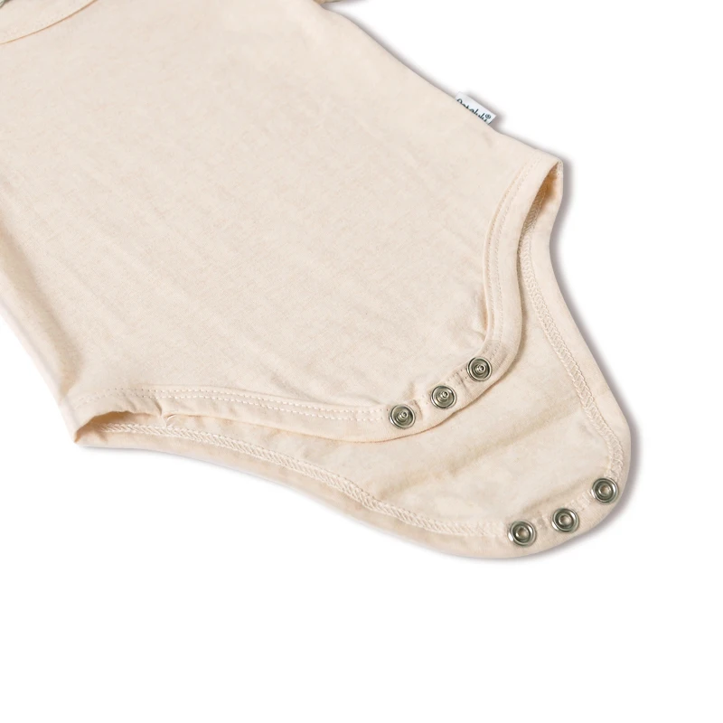 
Good Sell 100% Natural Cotton Plain Cute Organic Cotton Baby Romper 