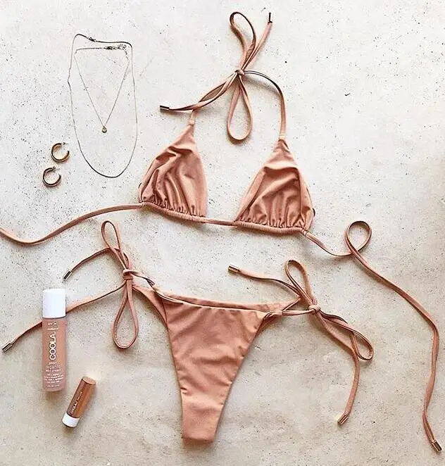 

Factory Sale OEM High Quality Women Swimsuit Swimwear Seamless Reversible Bikini, Custom color