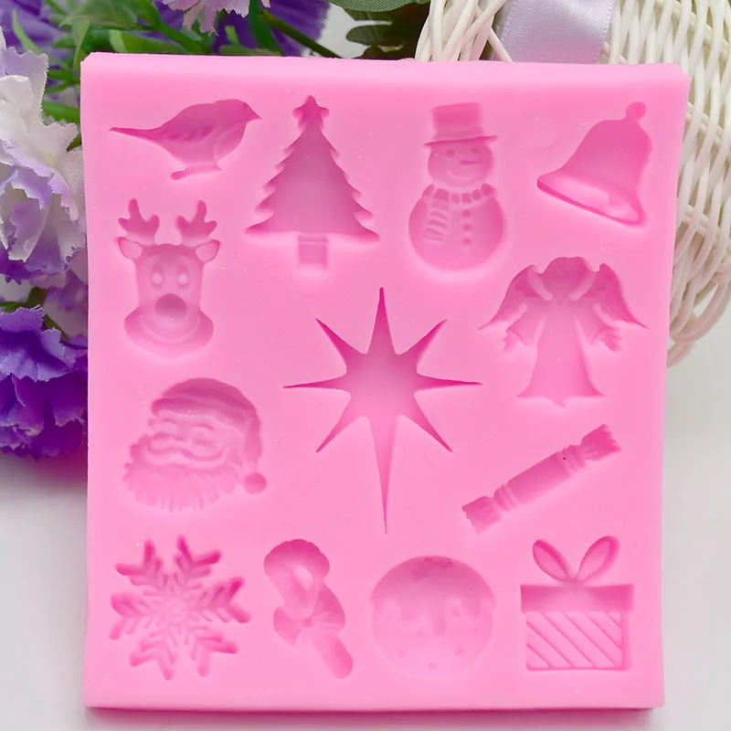 

DIY Baking Tools Christmas Mousse Chocolate Cake Liquid Silicone Mold Fondant Silicone Mold for Baking Pastry Accessories