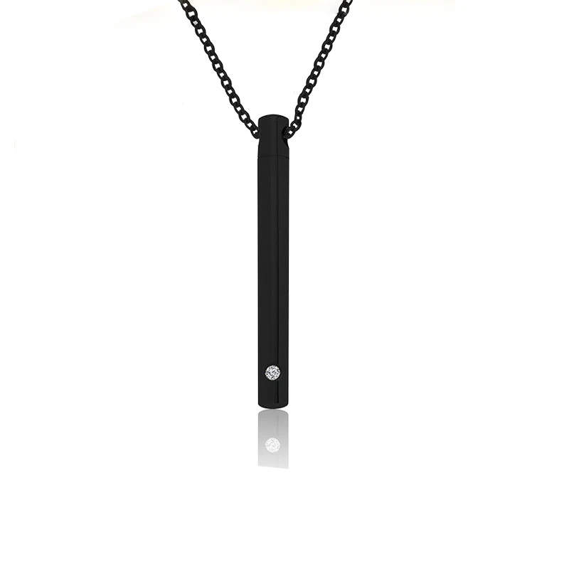 

Stainless Steel Commemorative Jewelry Pet Ash Box Necklace Perfume Bottle Diamond Pendant Necklace