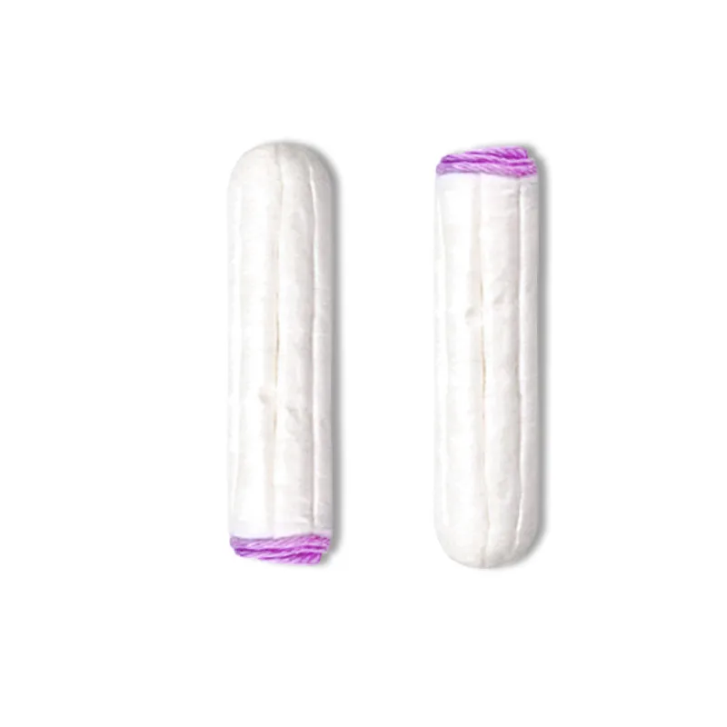 

Wholesales Hygienic Biodegradable Female Period 100% Natural Organic Cotton Digital Tampons, White applicator and colorful wrapper