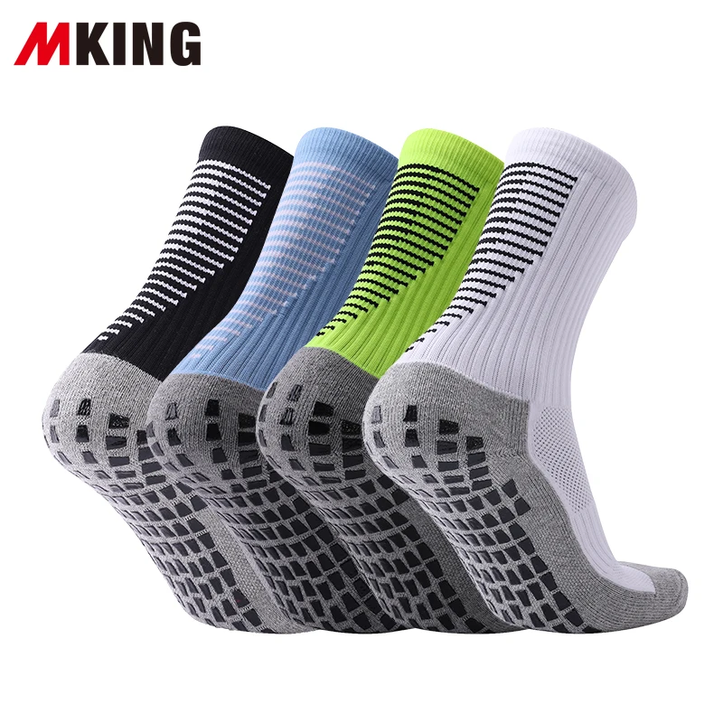 in stock basketball sports thick anti slip athletic custom logo grip towel bottom football soccer socks