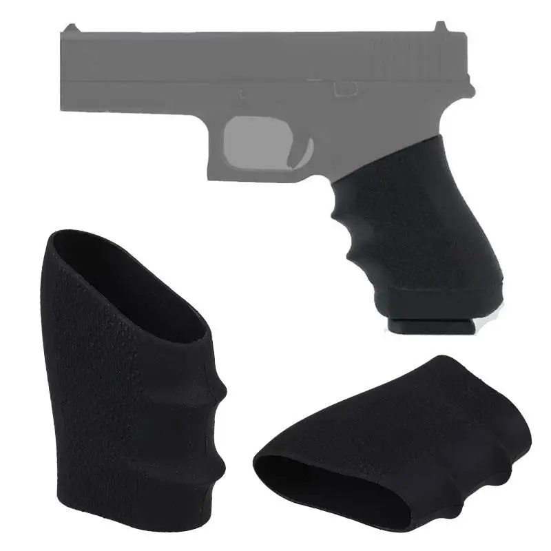 

MAGORUI Rubber Grip Sleeve (Universal) Full Size Anti Slip Fits For Glock17 19 20 26, S&W, Sigma, SIG Sauer,Beretta Models, Black