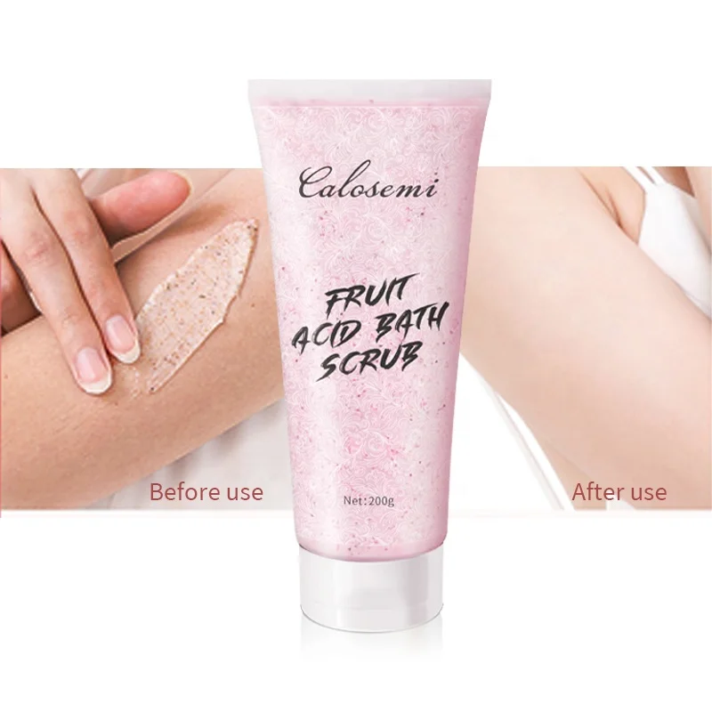 

Hot Selling Calosemi Private Label Natural Organic Body Beauty Skin Care Whitening Exfoliating Fruit Acid Bath Scrub