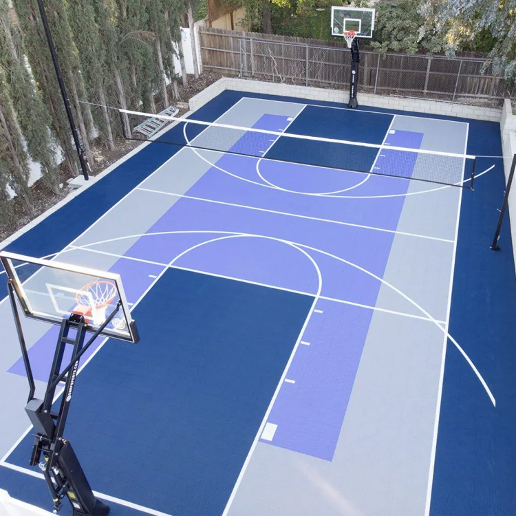 

2021 20x20feet well wear-resistant The high strength pp residential plastic outdoor basketball floor wth nice price