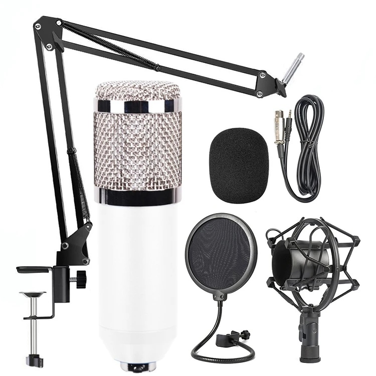 

Drop shipping BM800 Condenser Microphone Professional K-Song Dedicated High-end Metal Shock Mount Microphone Set